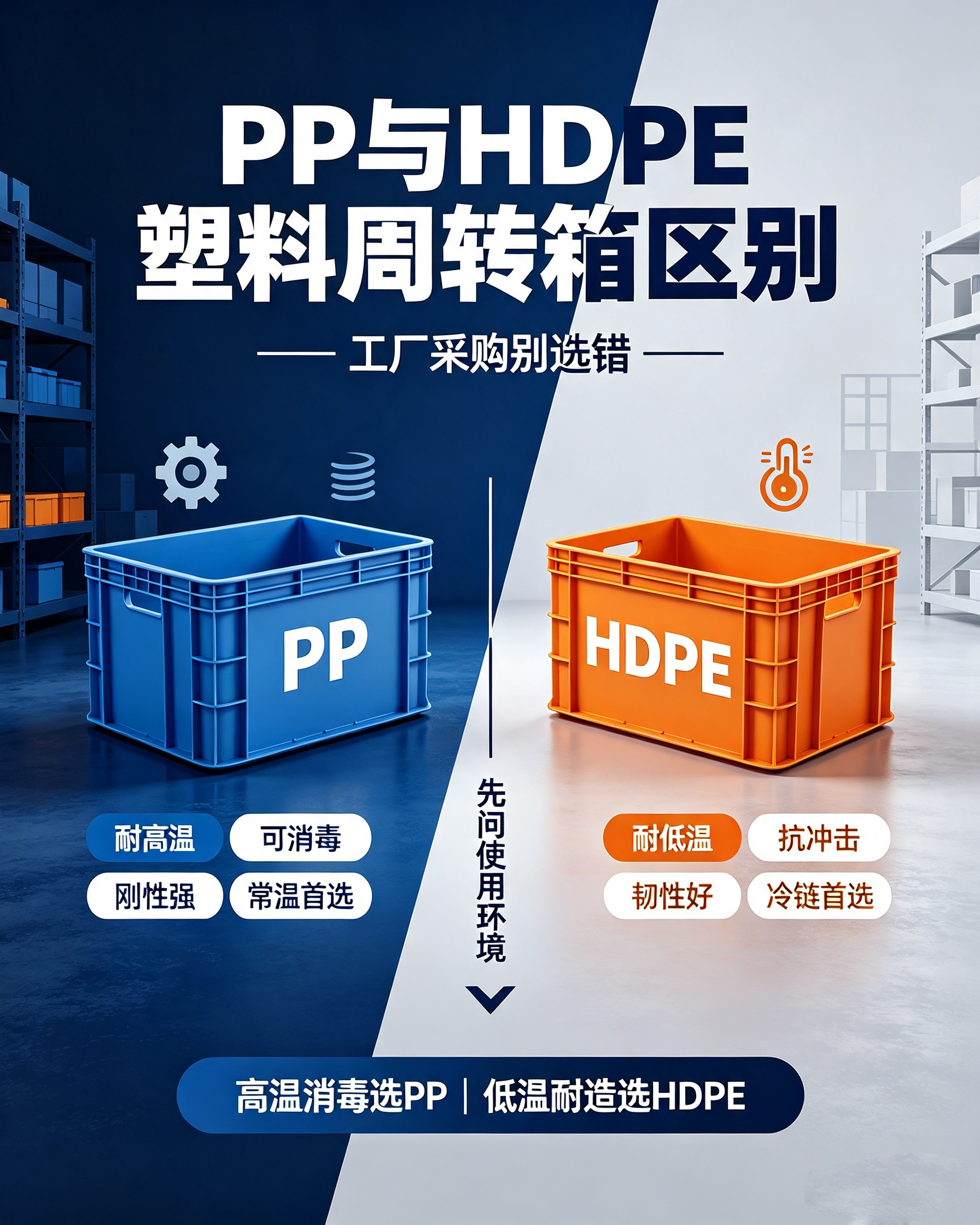 PP 与 HDPE 塑料周转箱区